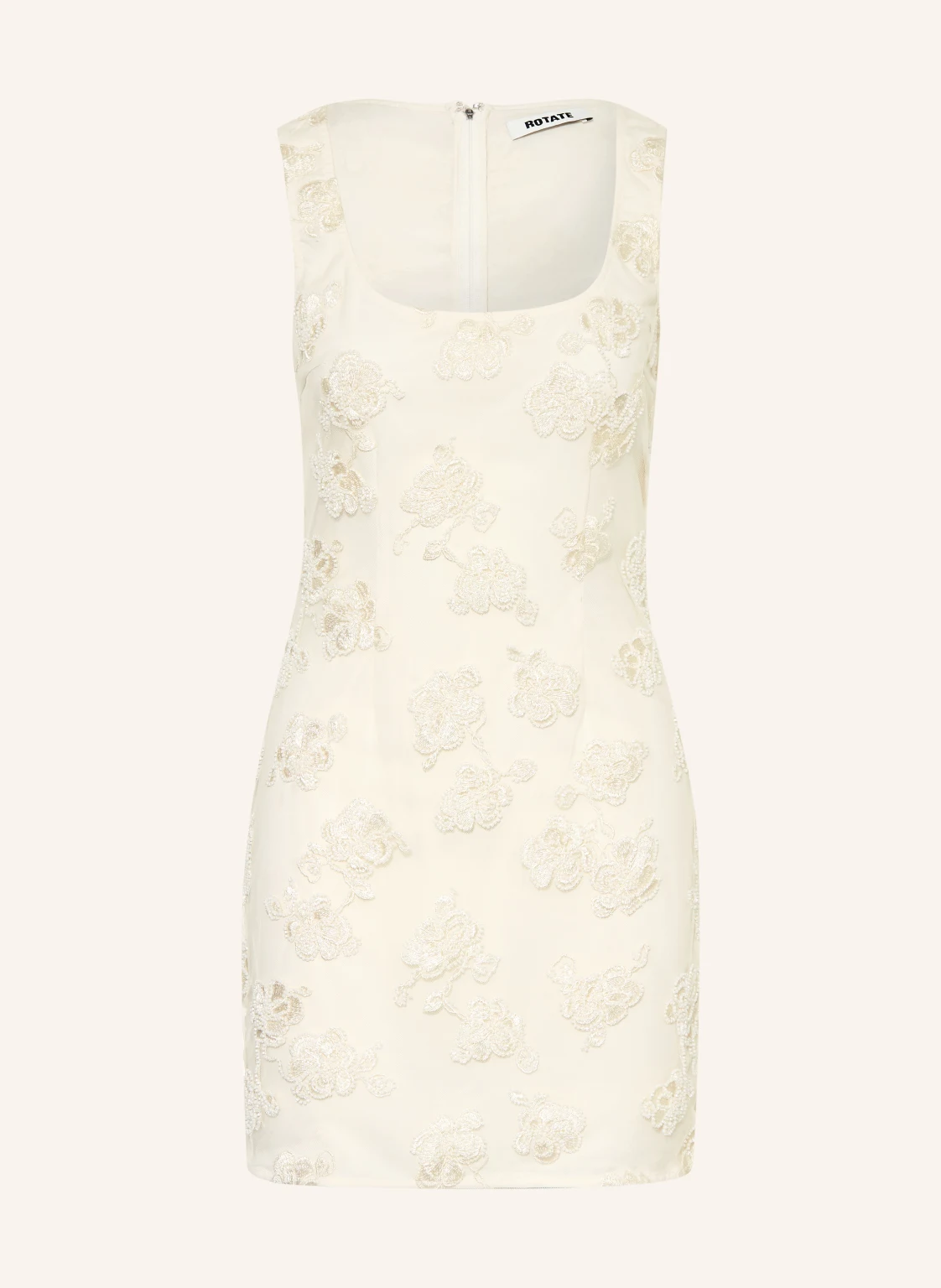 ROTATE Cocktailkleid aus Mesh mit Schmucksteinen
