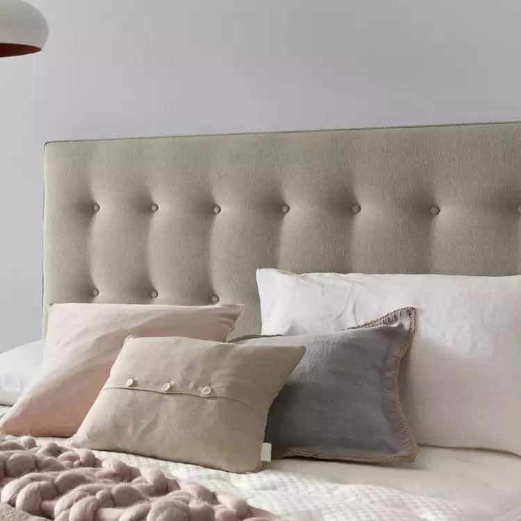 Silentnight Hayez Woven Kingsize Headboard - Sandstone