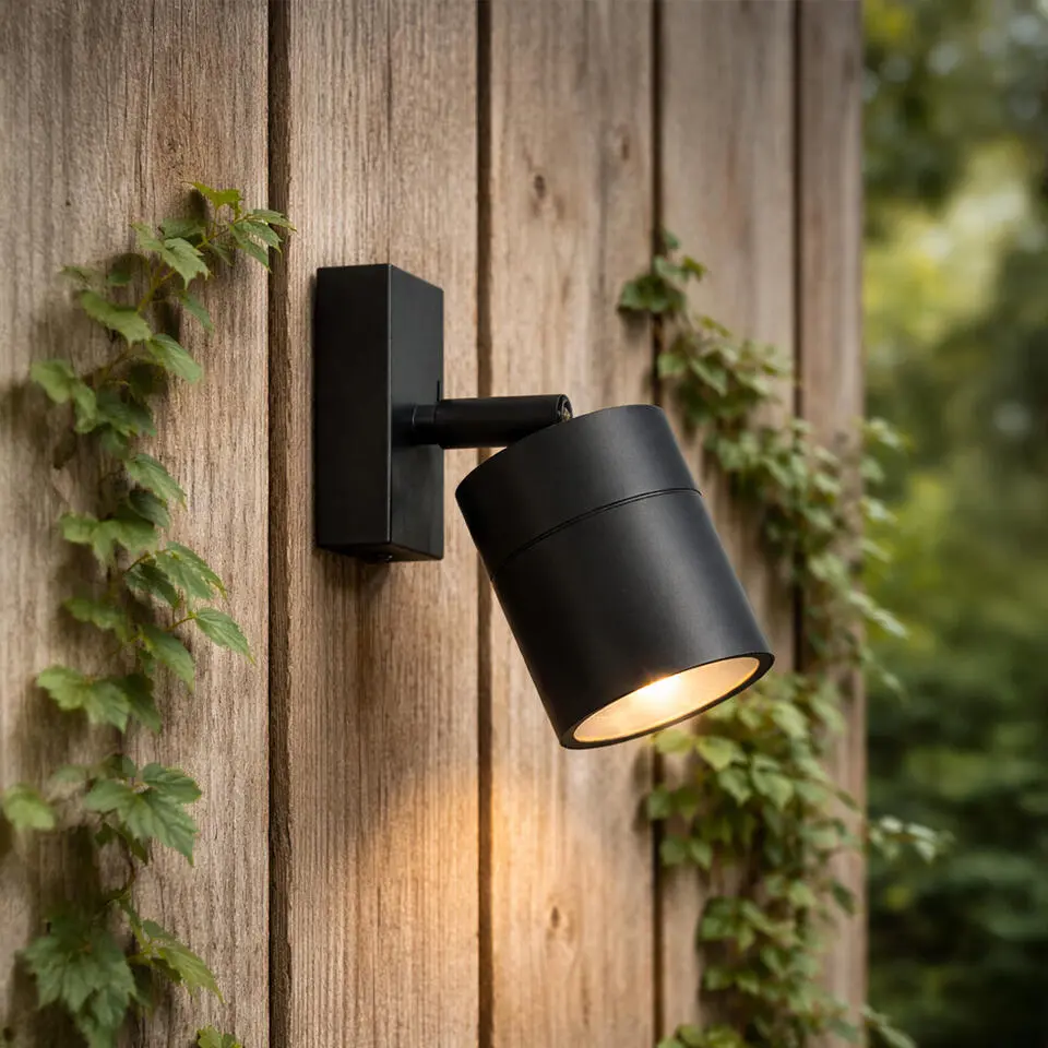 Qazqa verstelbare wandlamp solo zwart gu10