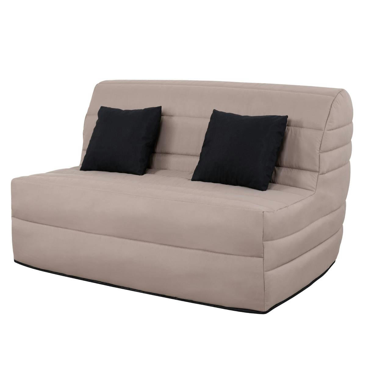 ORLANDO - Banquette BZ ORLANDO 140x190, matelas Dunlopillo, taupe