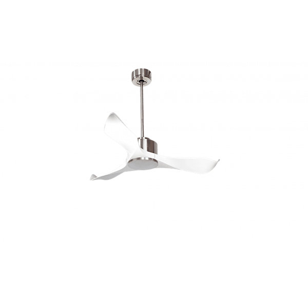 Modulo Regular Exterior - un ventilateur pour extérieur IP44, DC 106 cm Chrome pales abs blancsans Lumière10 à 20 m²
