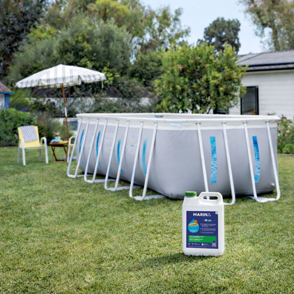 Anti-algues 2 en 1 pour piscine 3L