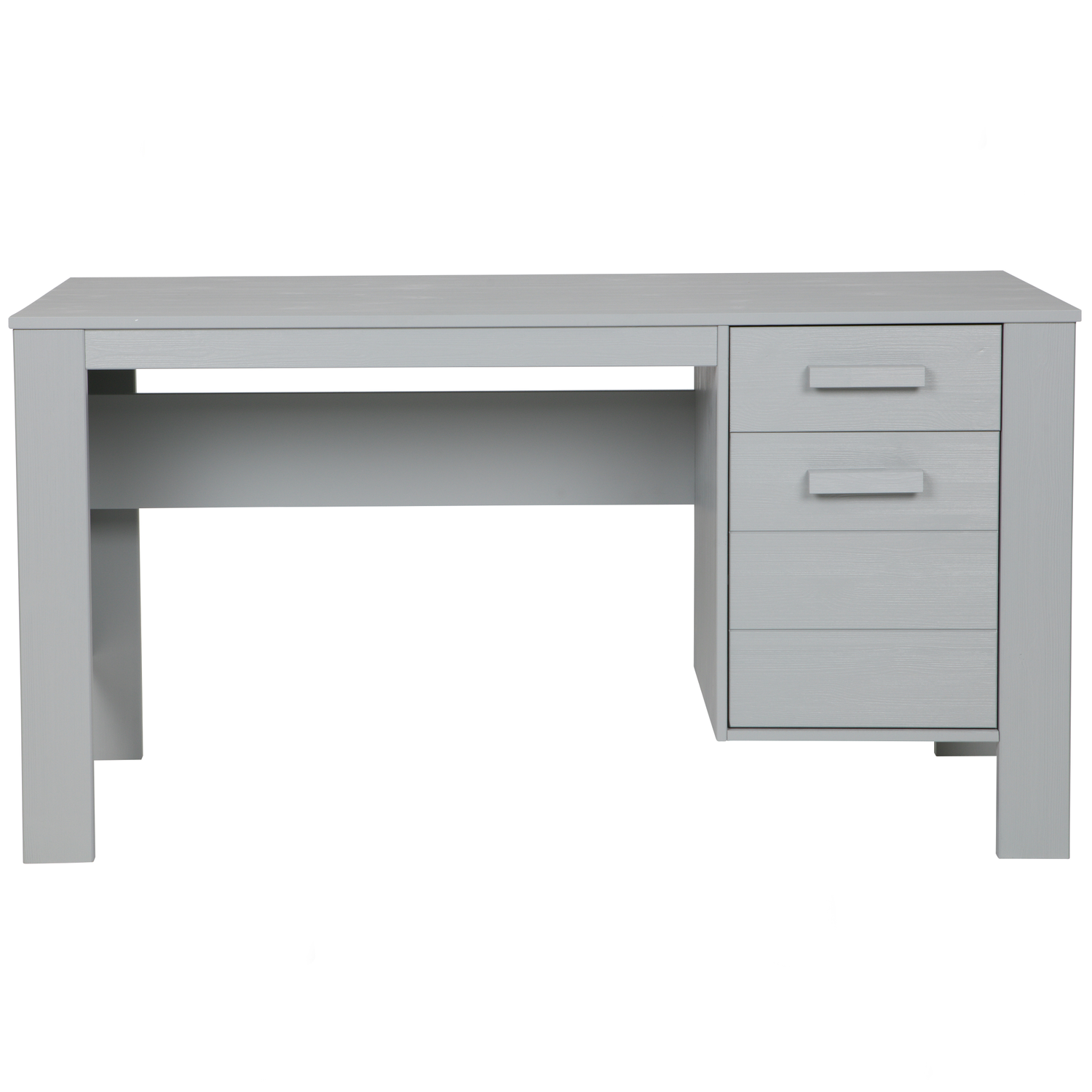 WOOOD bureau Dennis - Grenen Geborsteld - Betongrijs - 74x141x59