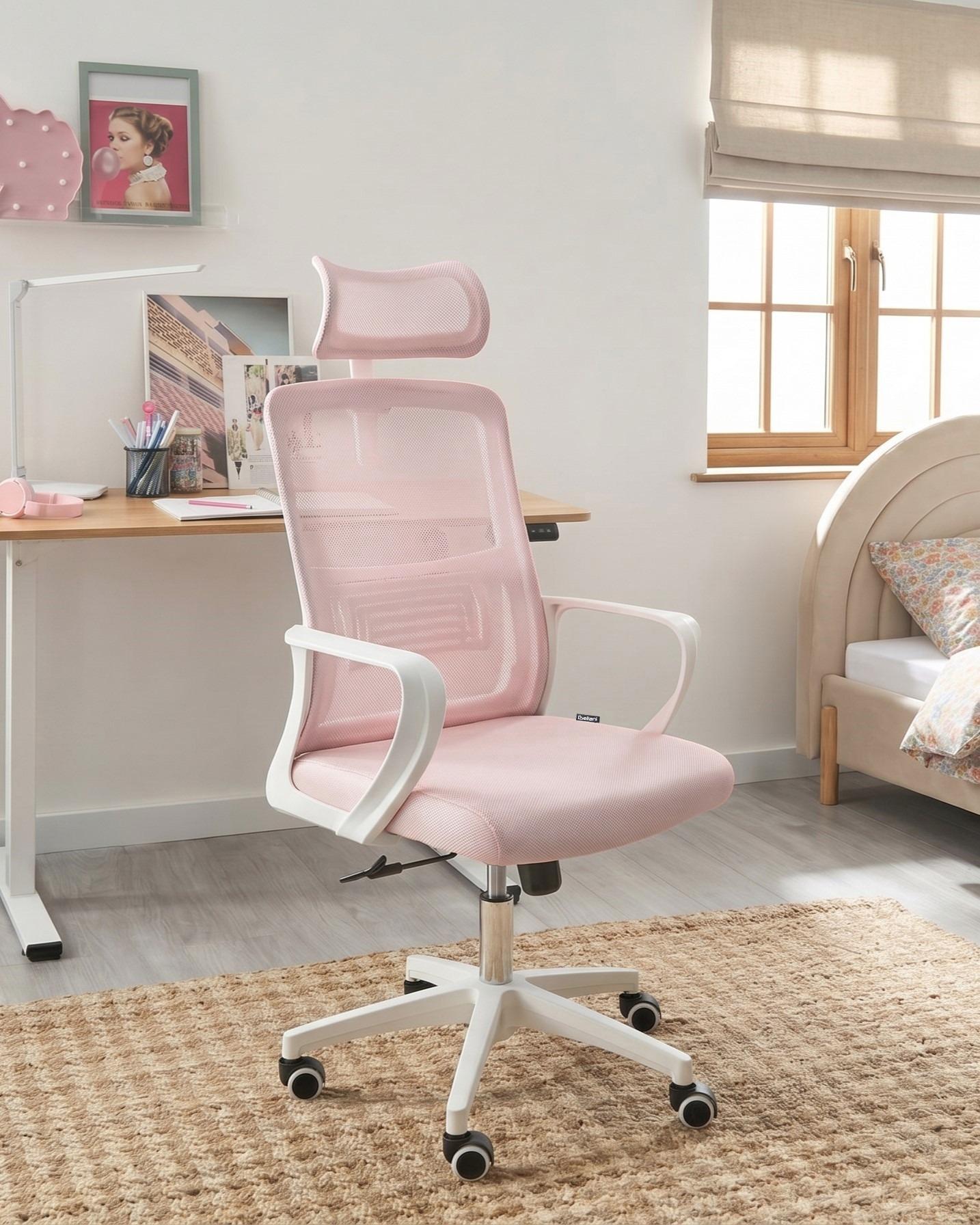 Office Chair MONARCH Pastel Pink