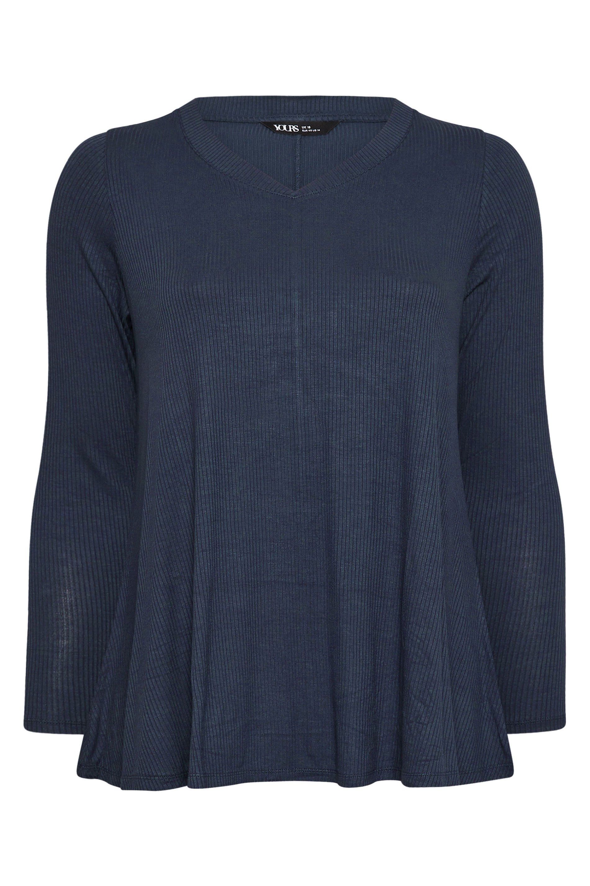 Yours Ribbed Long Sleeve Top