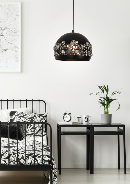 Lampa wisząca czarno-przezroczysta JOLINA 1xE27x40W Candellux