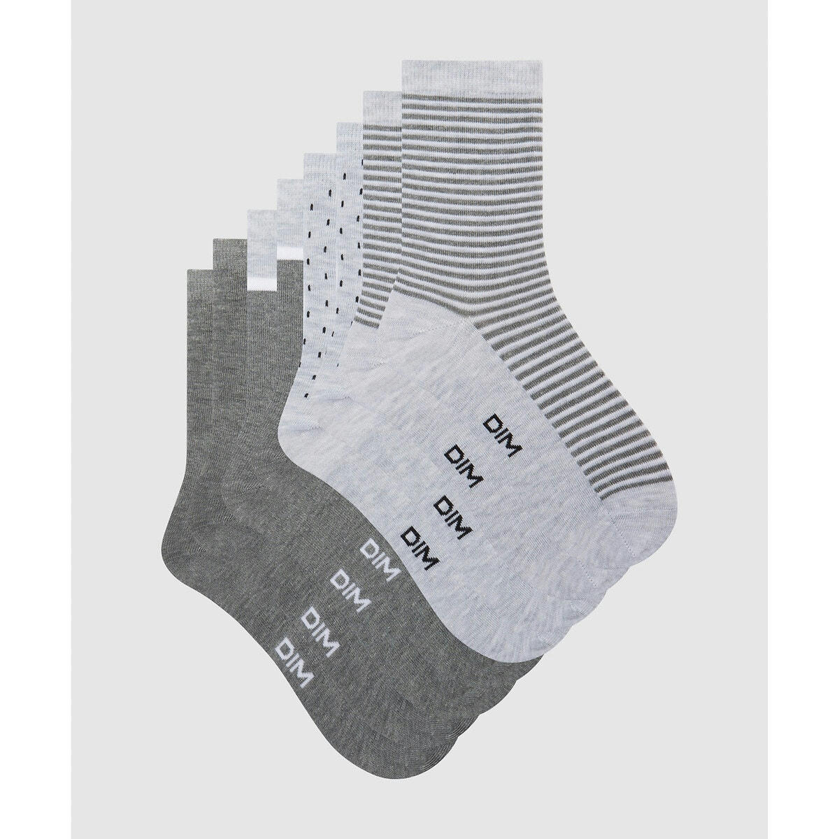 Lot de 4 mi-chaussettes fantaisie
