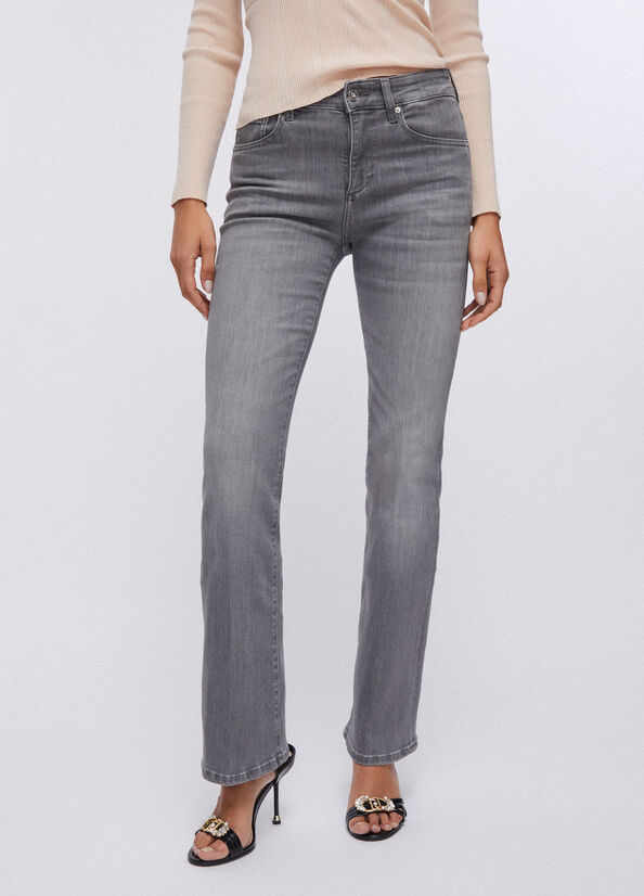 Jeans bootcut a vita alta
