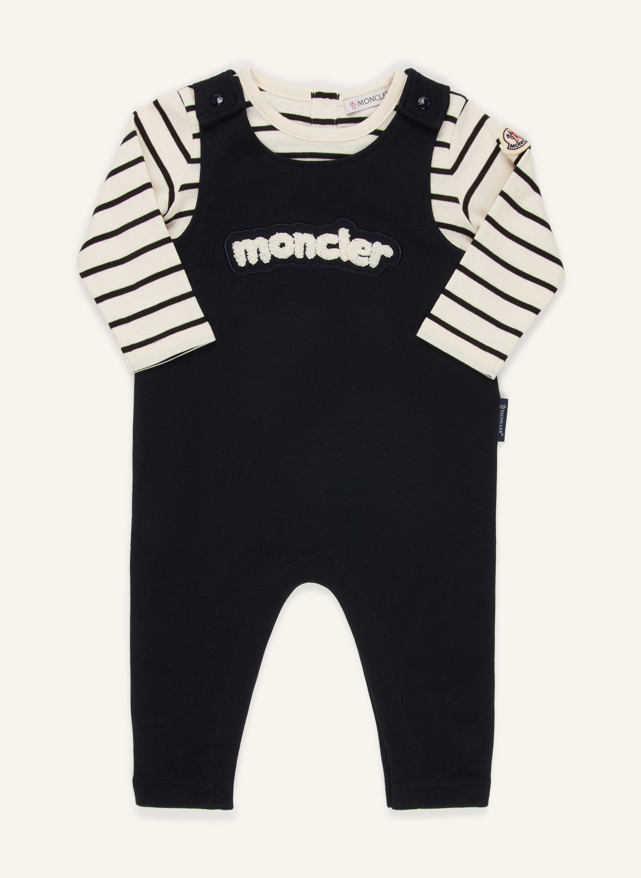 MONCLER enfant Set: Latzhose und Longsleeve