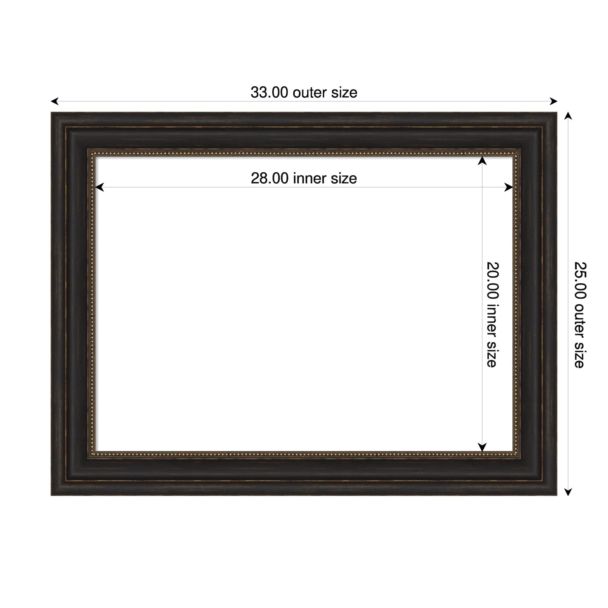 Amanti Art Accent Bronze Framed Dry Erase Magnetic Board