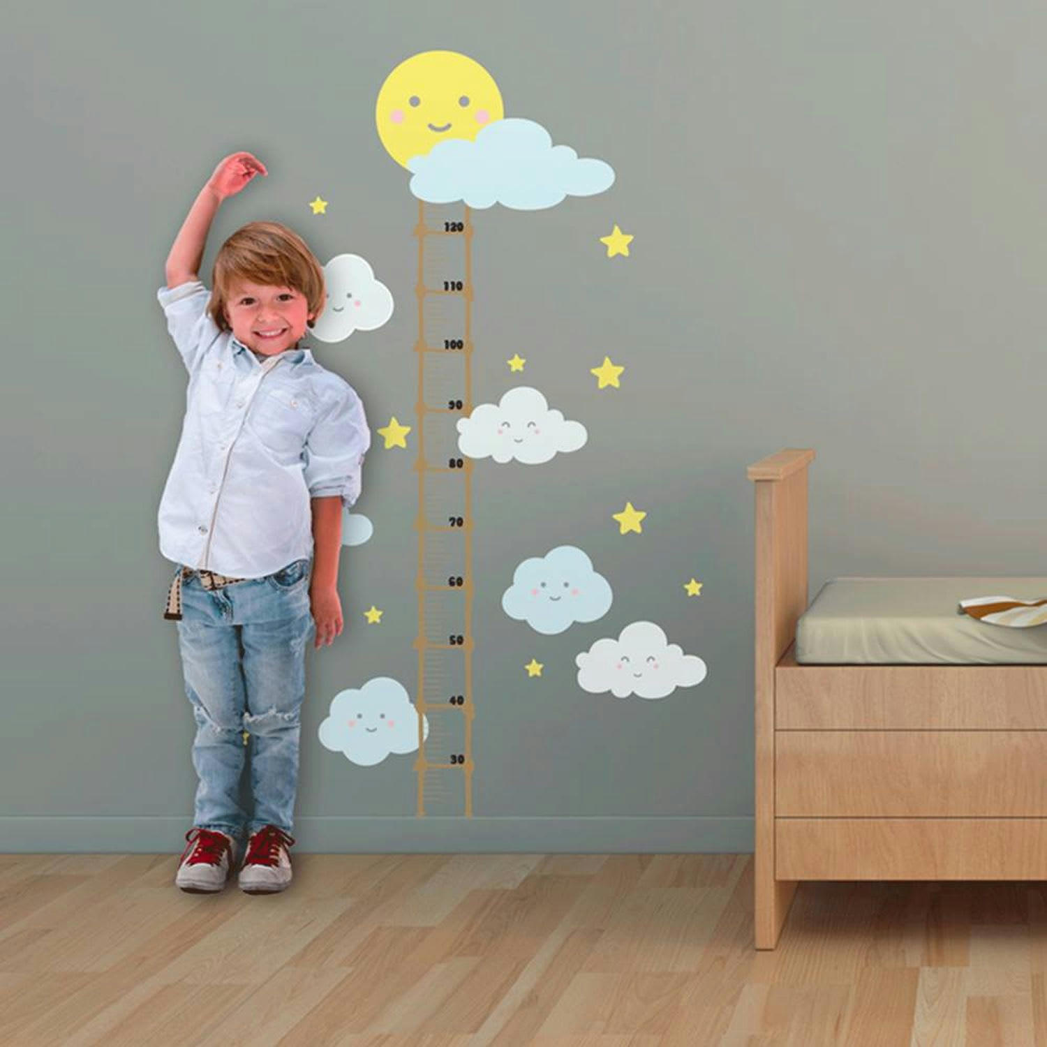 - Sticker enfant nuages 70 x 50 cm multicolore