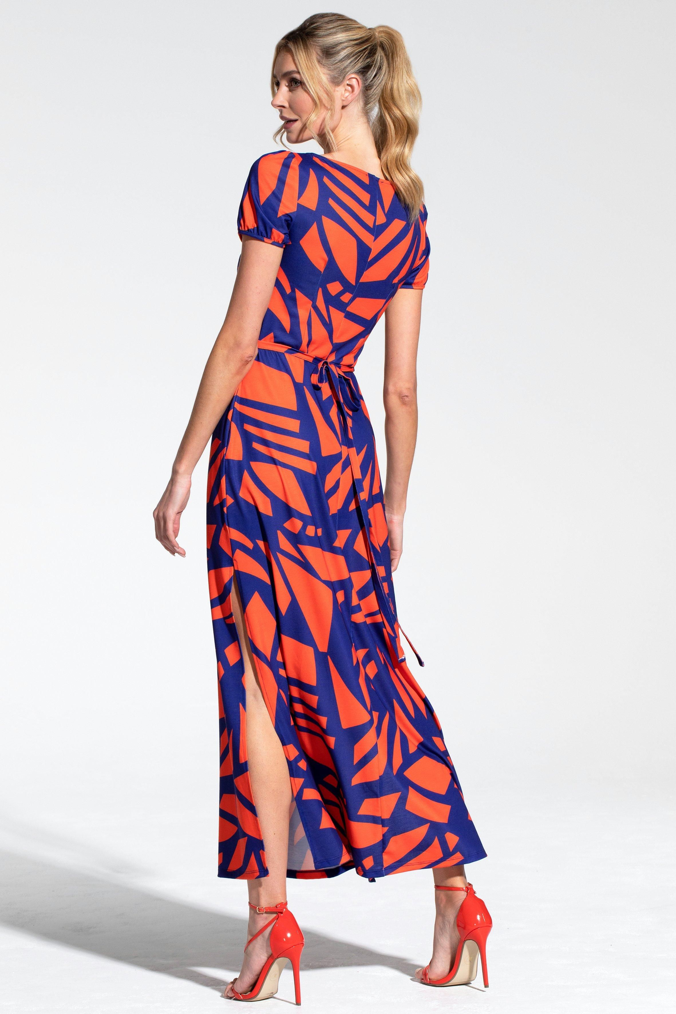 Hot Squash Scoop Neck Maxi T-Shirt Dress with Split