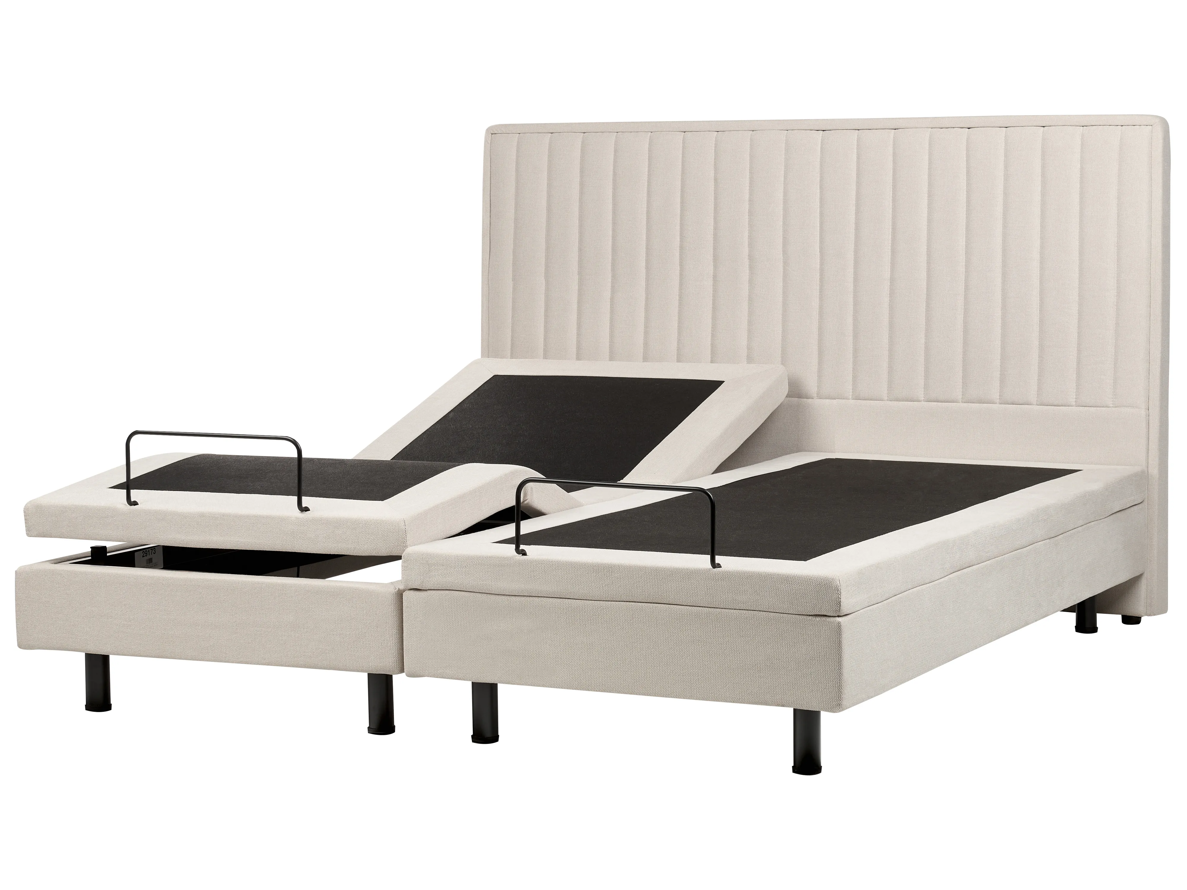 Adjustable Bed Fabric CASTELLAN 180 x 200 cm (EU Super King) Light Beige