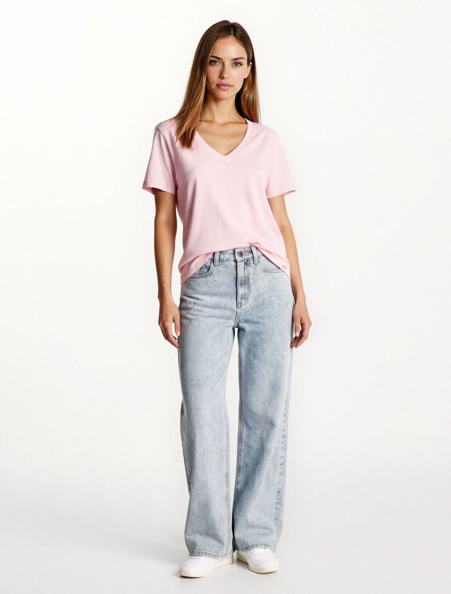 Ριχτή μπλούζα με V