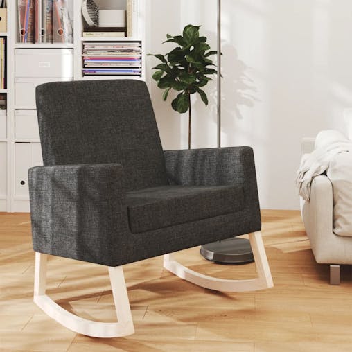 NNEVL Rocking Chair Black Fabric