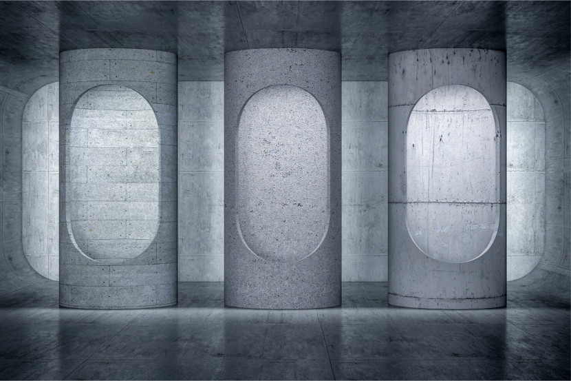 Fototapeta Ścienna BETONOWA Konstrukcja 3D 90x60cm