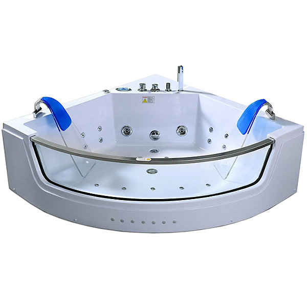 Baignoire hydromassage blanc pompe double 152 X 152 cm 19 jetsCalliope