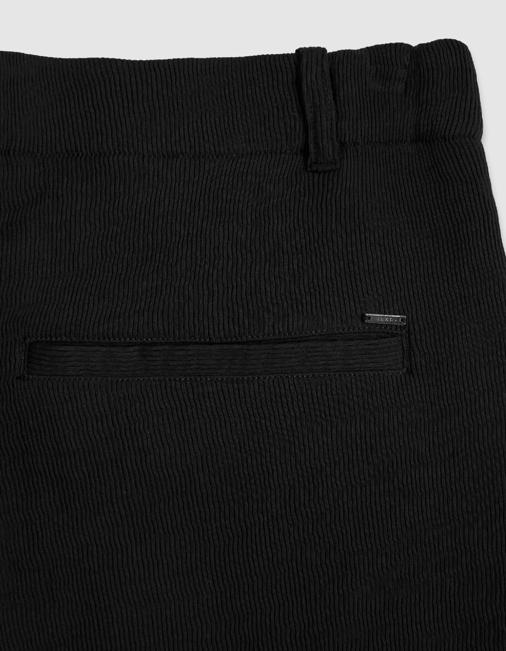 Bermuda noir tissu plissé Homme