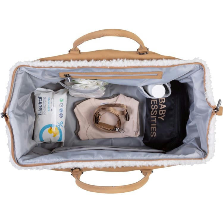 - Sac à langer à anses Mommy bag effet suédine