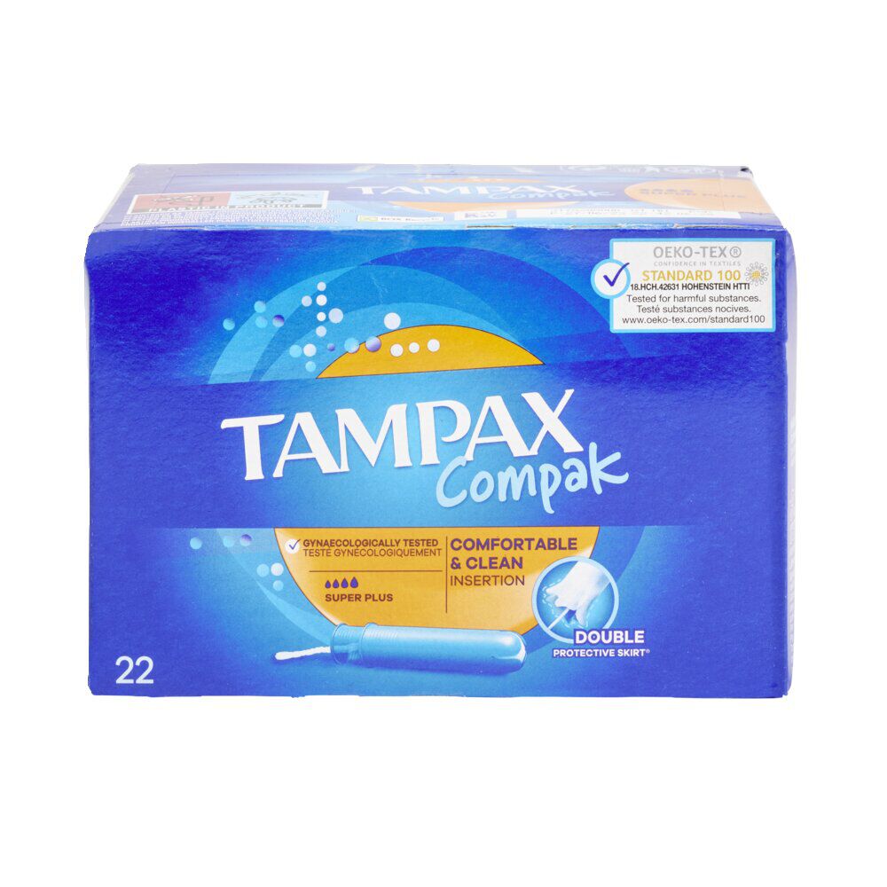 Tampon avec applicateur Tampax Super plus - La boÎte de 22 tampons