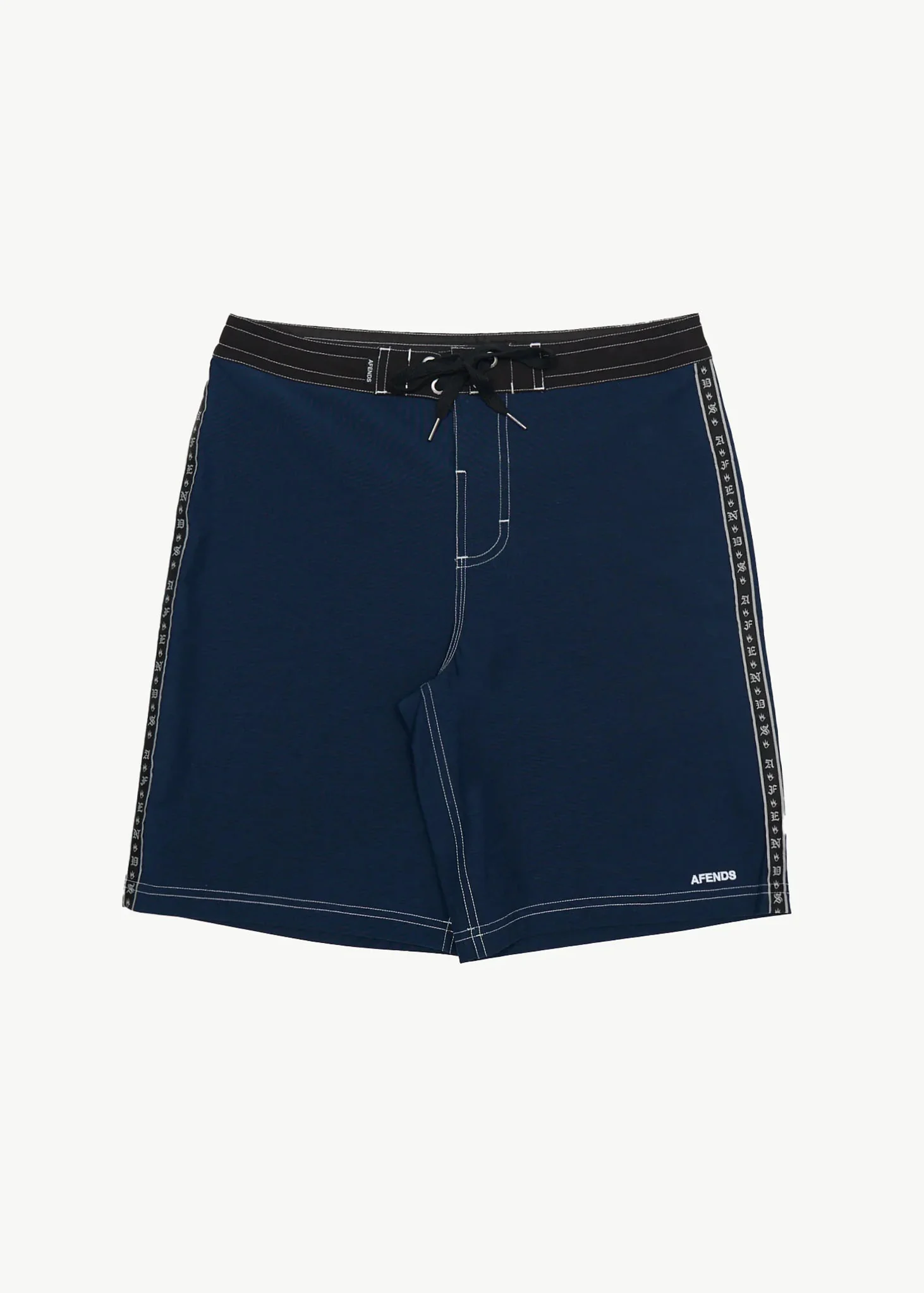 AFENDS Mens The Wreck - Fixed Waist Boardshort 20 - Navy