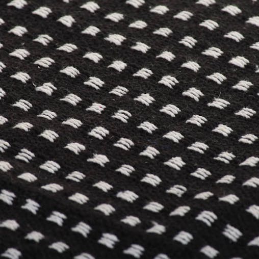 NNEVL Throw Cotton Squares 160x210 cm Black