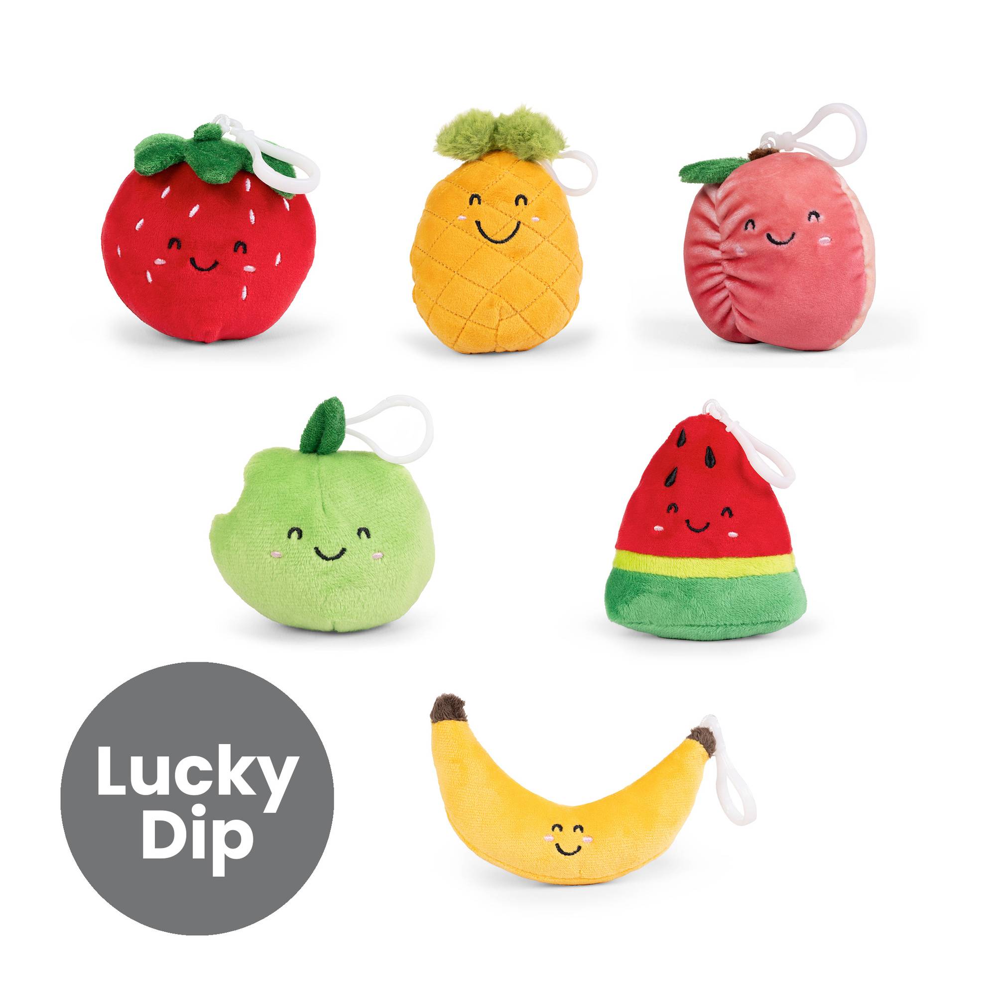 Assorted Living Nature Fruit Plush Keyring