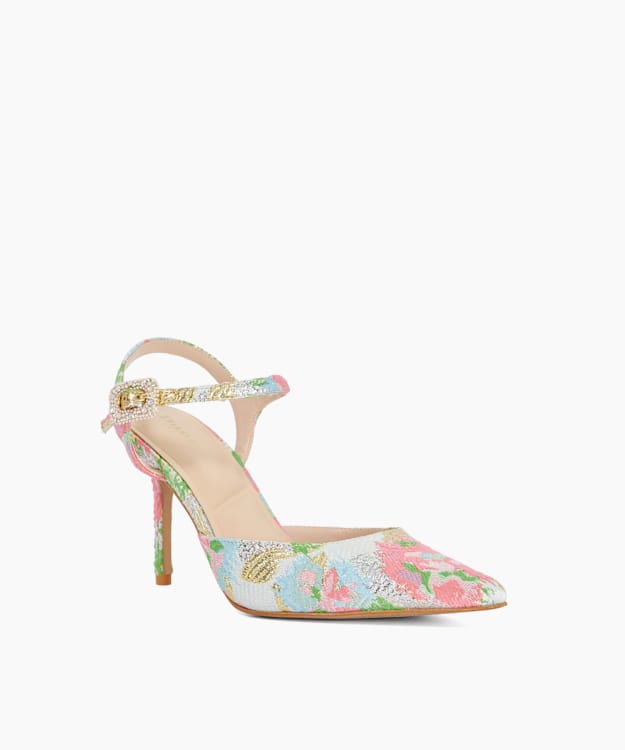 Channel Multi - Buckle-Detail Heeled Courts
