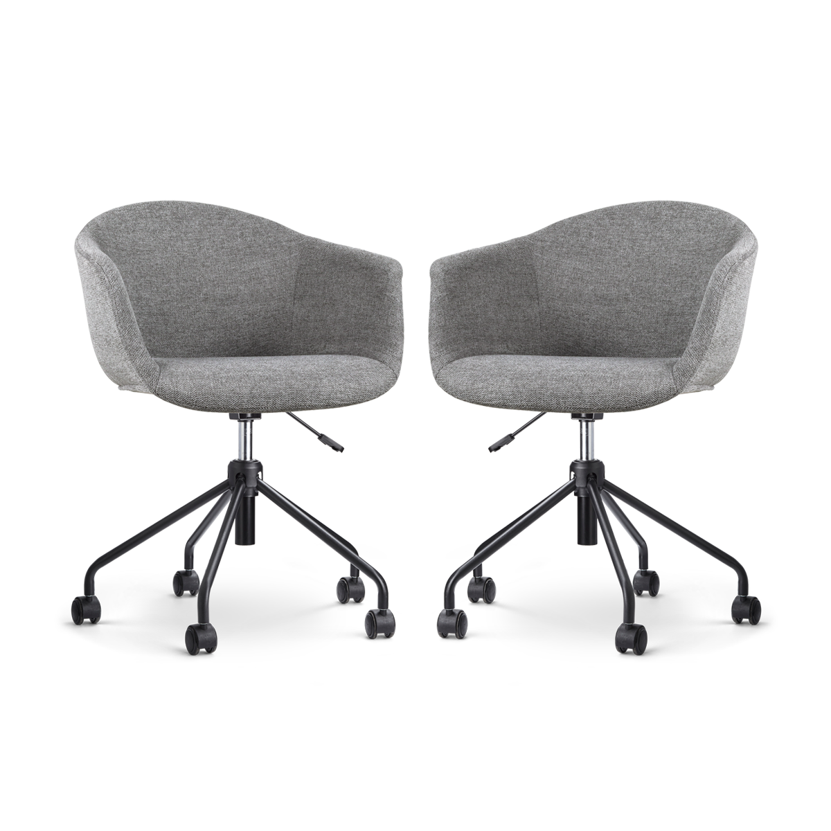 Nolon Nout-Otis Bureaustoelen Set van 2 - Donkergrijs - Zwart