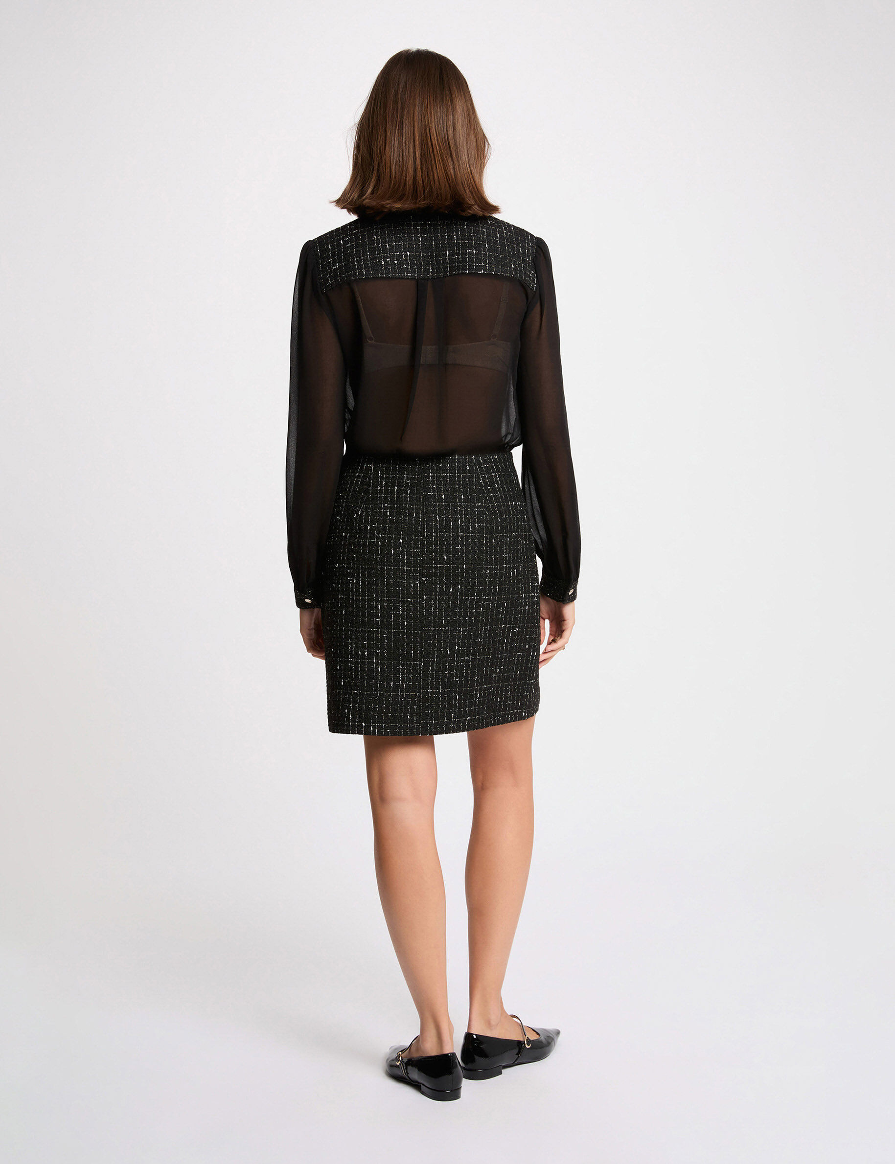 Short Two-Tone Dress Black Women