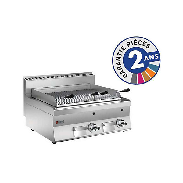 Grillade pierres de lave à gaz - Grille 38 dm² - Gamme 650 - Baron