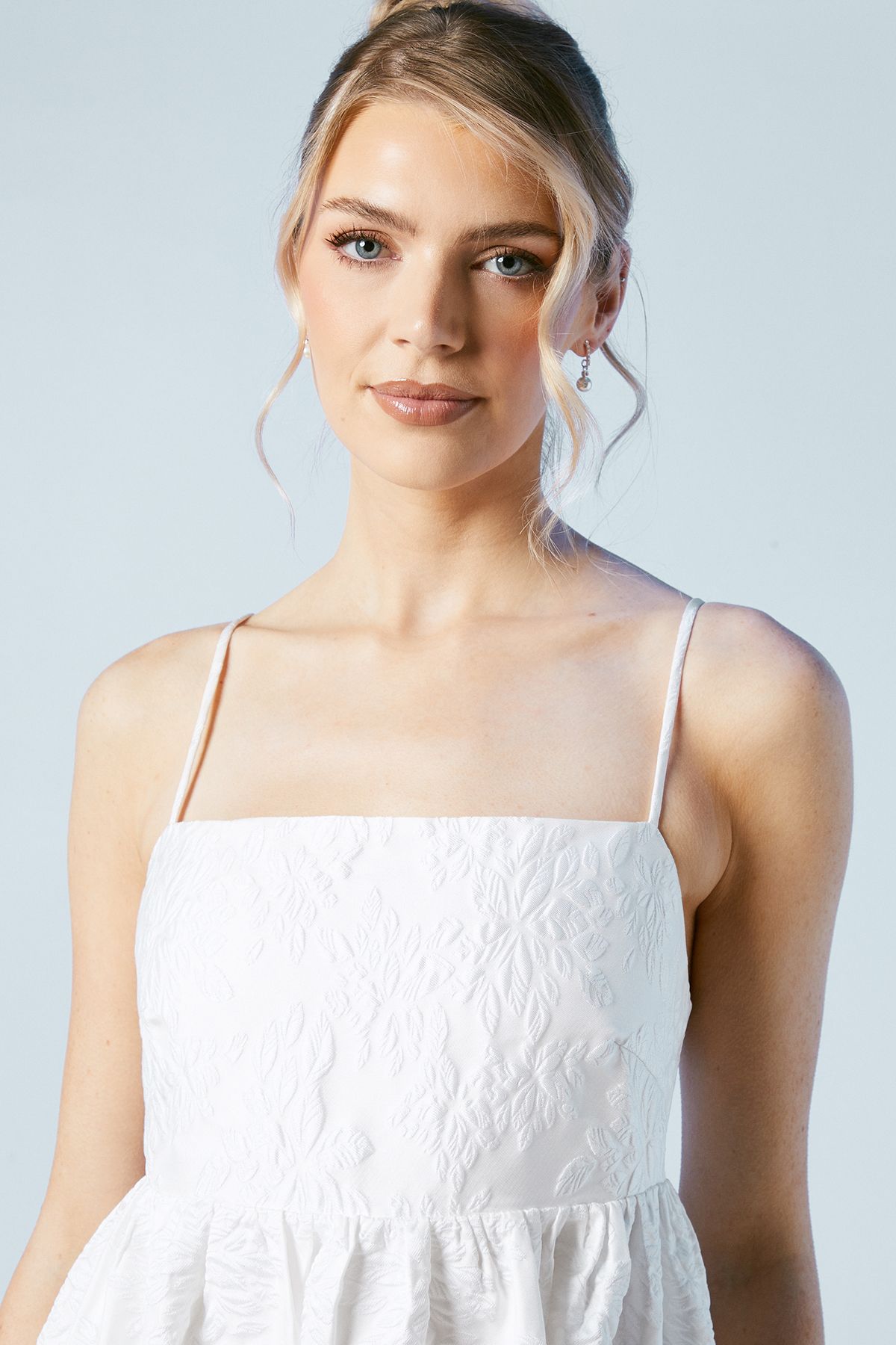 Oasis Cami Strap Babydoll Jacquard Wedding Dress