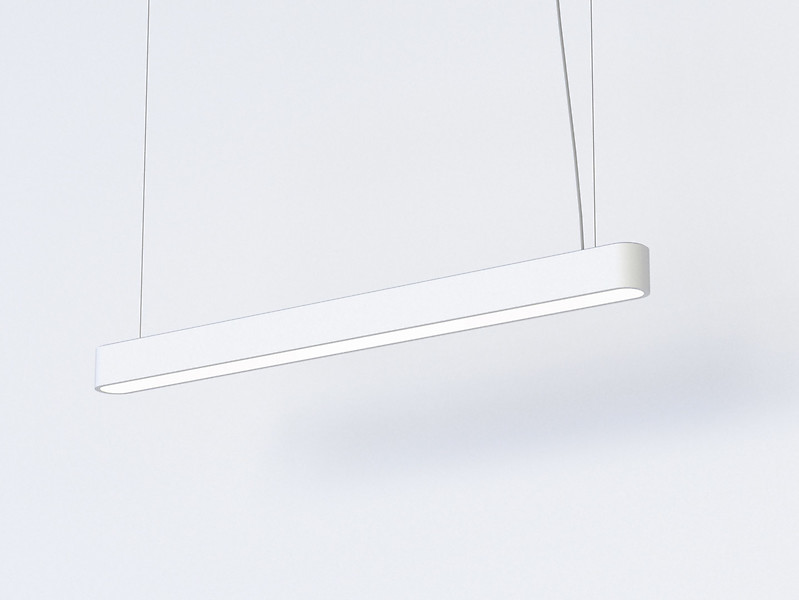 Lampa wisząca Soft LED 95 cm aluminiowa biała