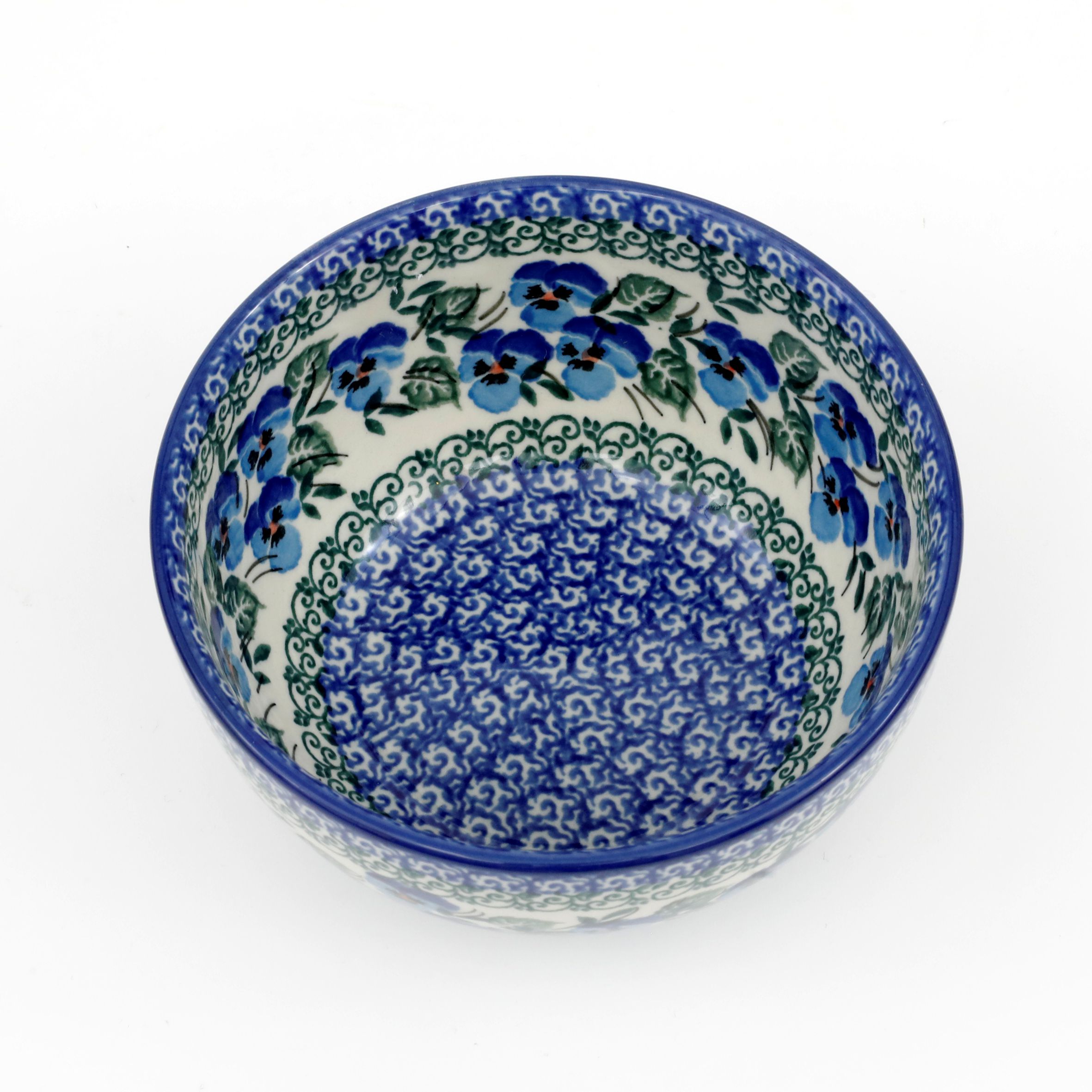 Miska ceramiczna 986  2273X Kobaltowe bratki