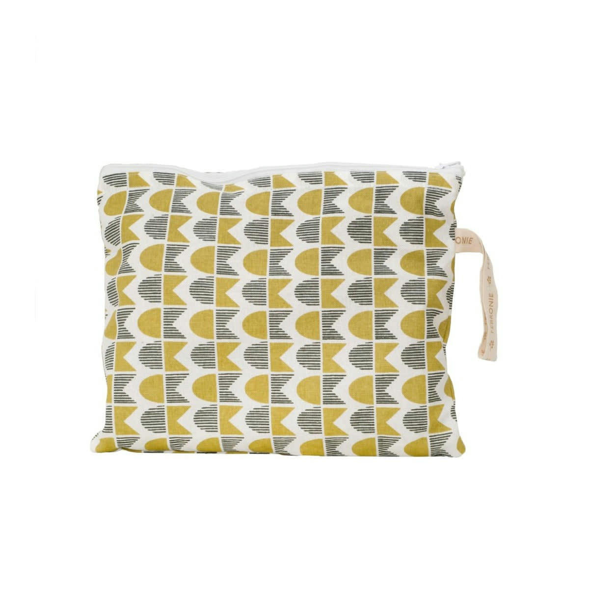 SKANDI - Pochette de plage coton  22x28 jaune