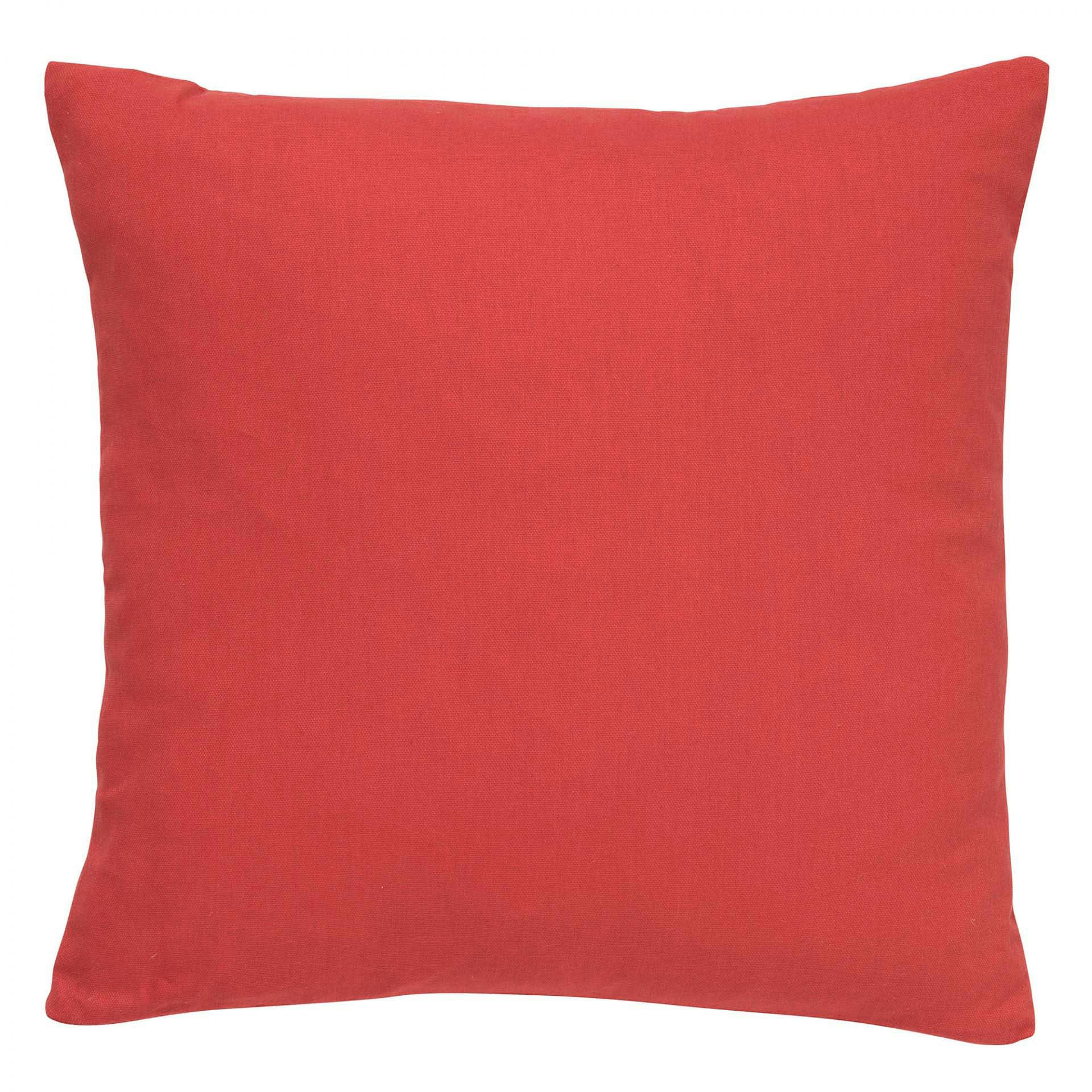 - Housse de coussin rouge en coton-45x45 cm uni