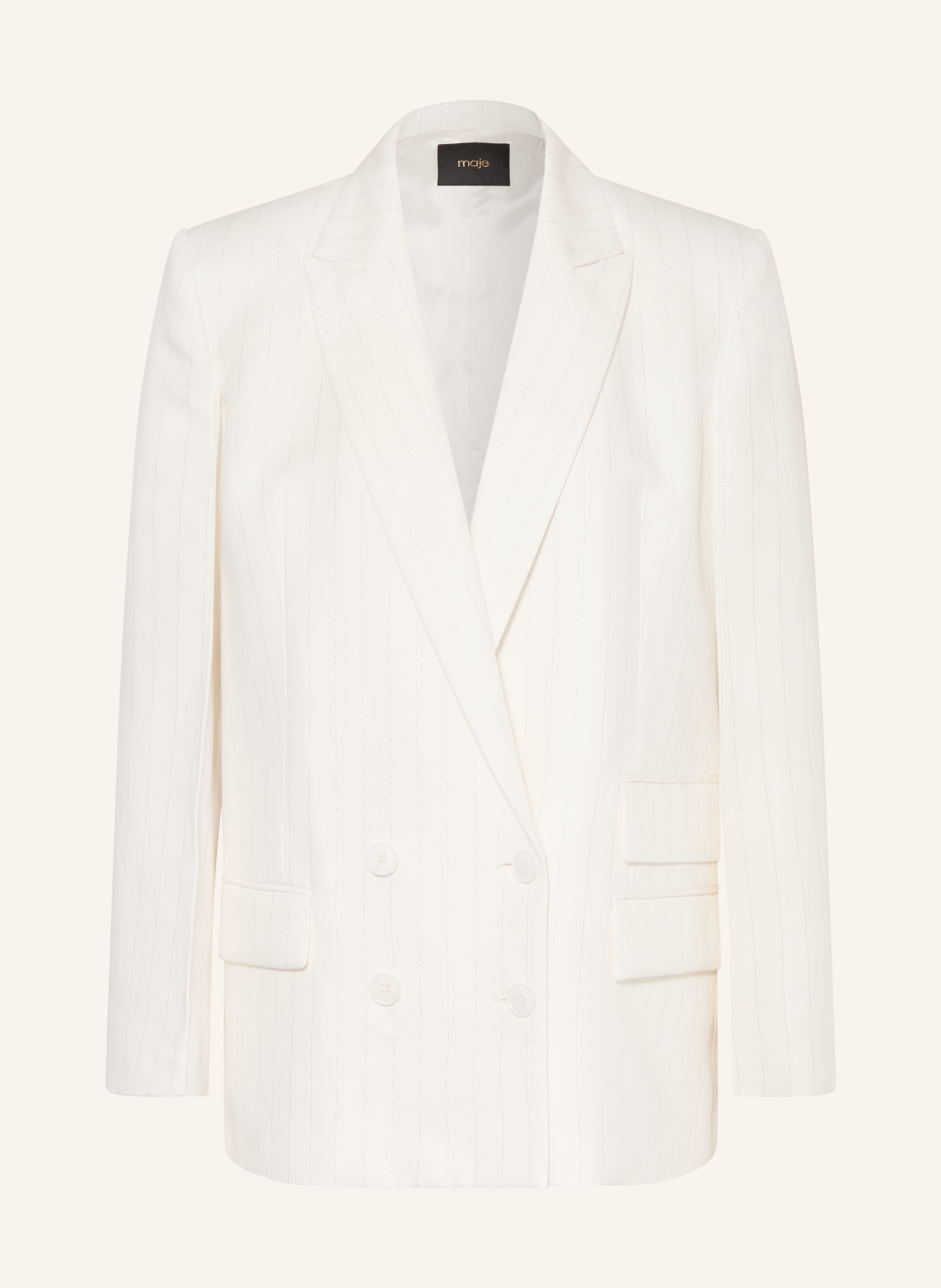 maje Blazer mit Glitzergarn und Leinen