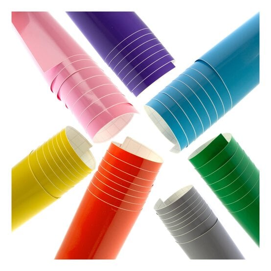 Rainbow Glossy Permanent Vinyl 7 Pack Bundle