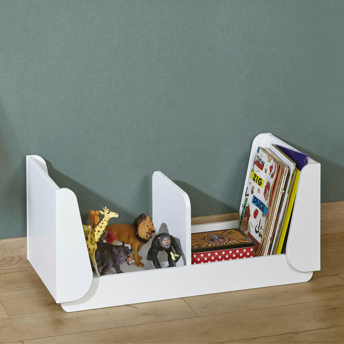 PIKI - Etagere empilable effet bois blanc