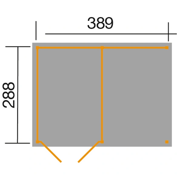 Gartenhaus »607 Variante 4«, Holz, BxT: 408 x 318 cm (Außenmaße inkl. Dachüberstand)