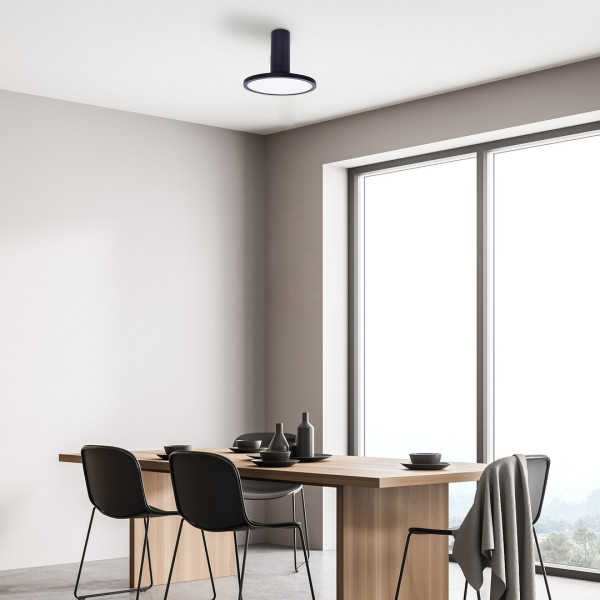 Lampa sufitowa OVIDIA czarno-biała LED 1x20W Ciepła biel 1370lm Rabalux