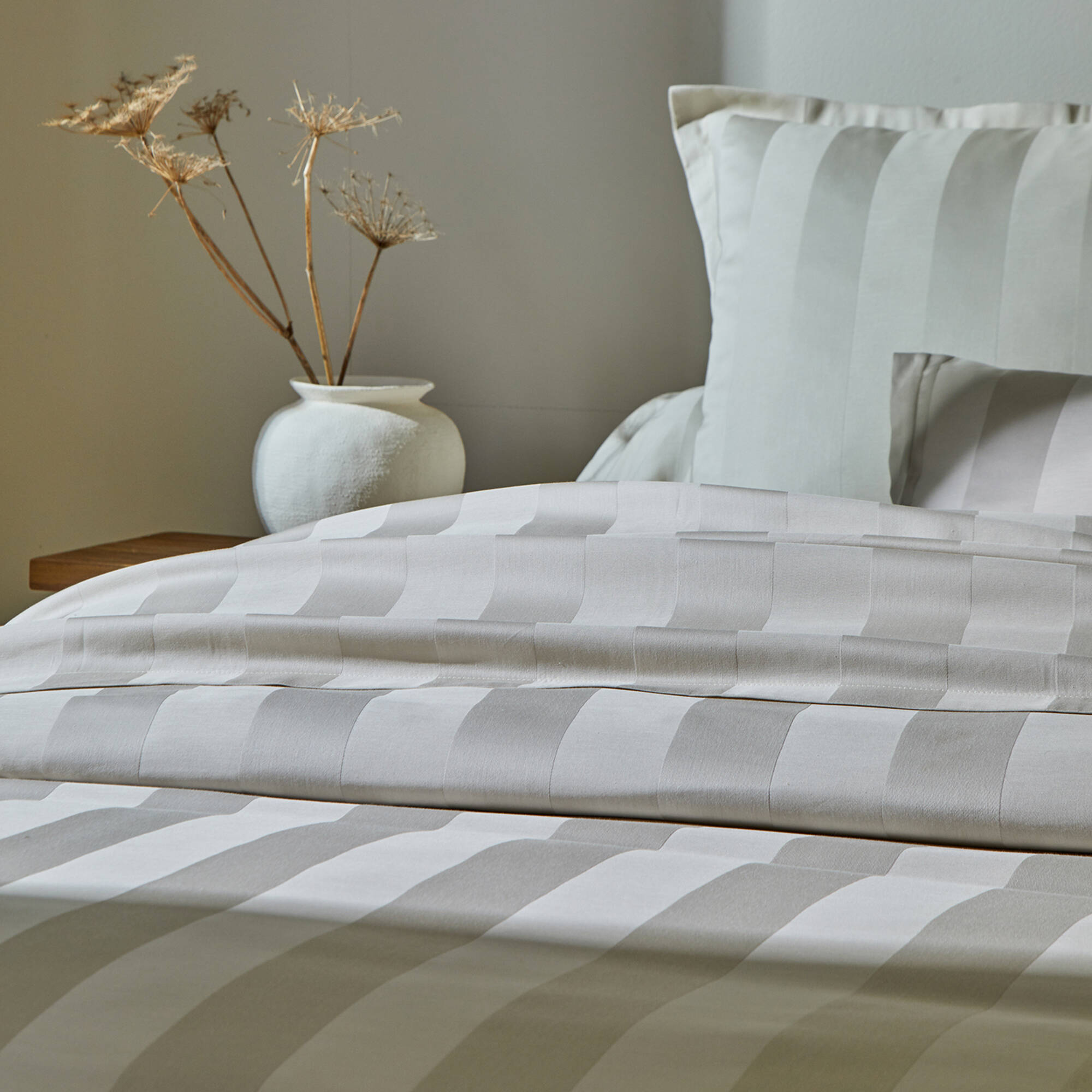 Linge de lit satin rayé