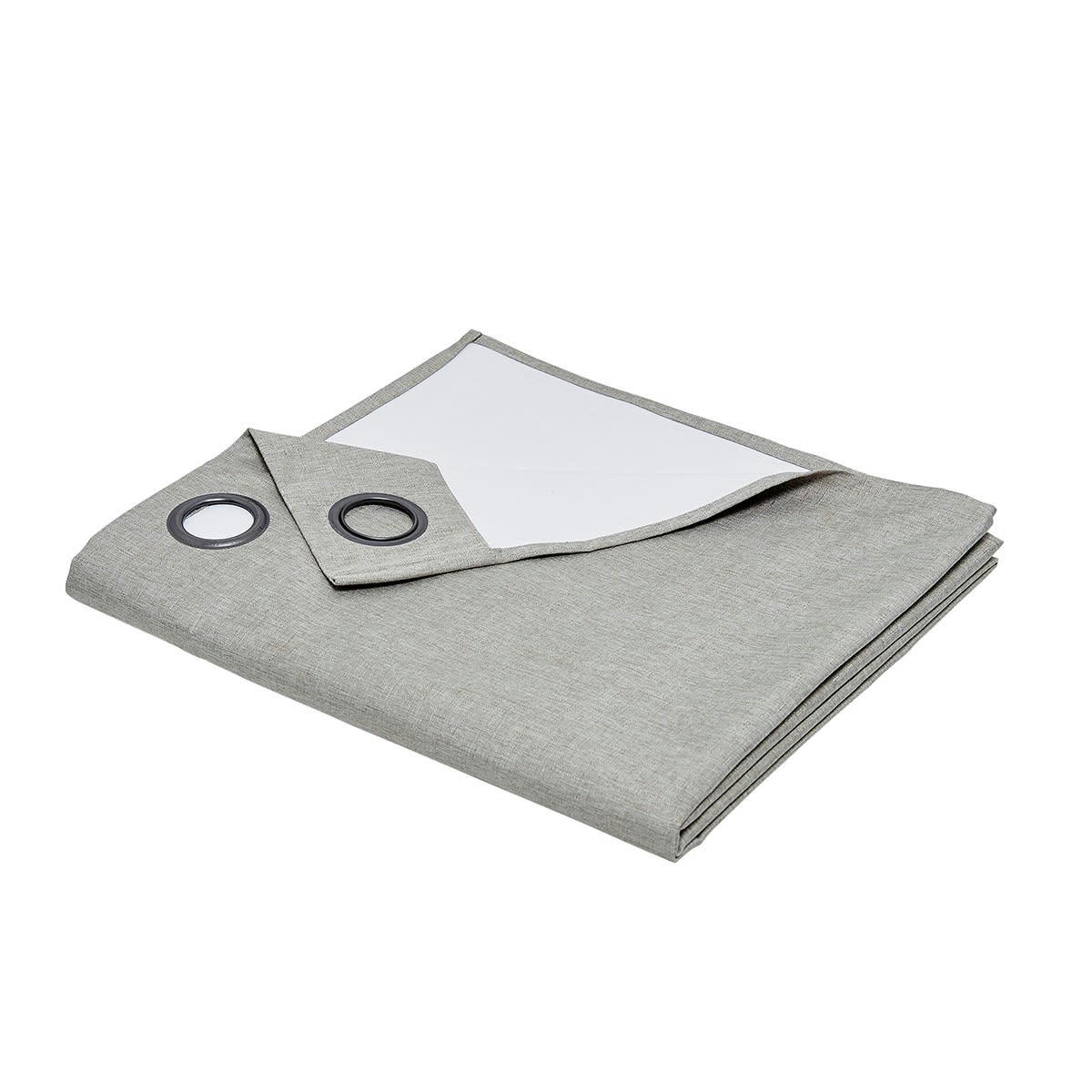 PRESTIGE EFFET LIN - Rideau occultant à oeillets en Polyester Beige 140x240 cm