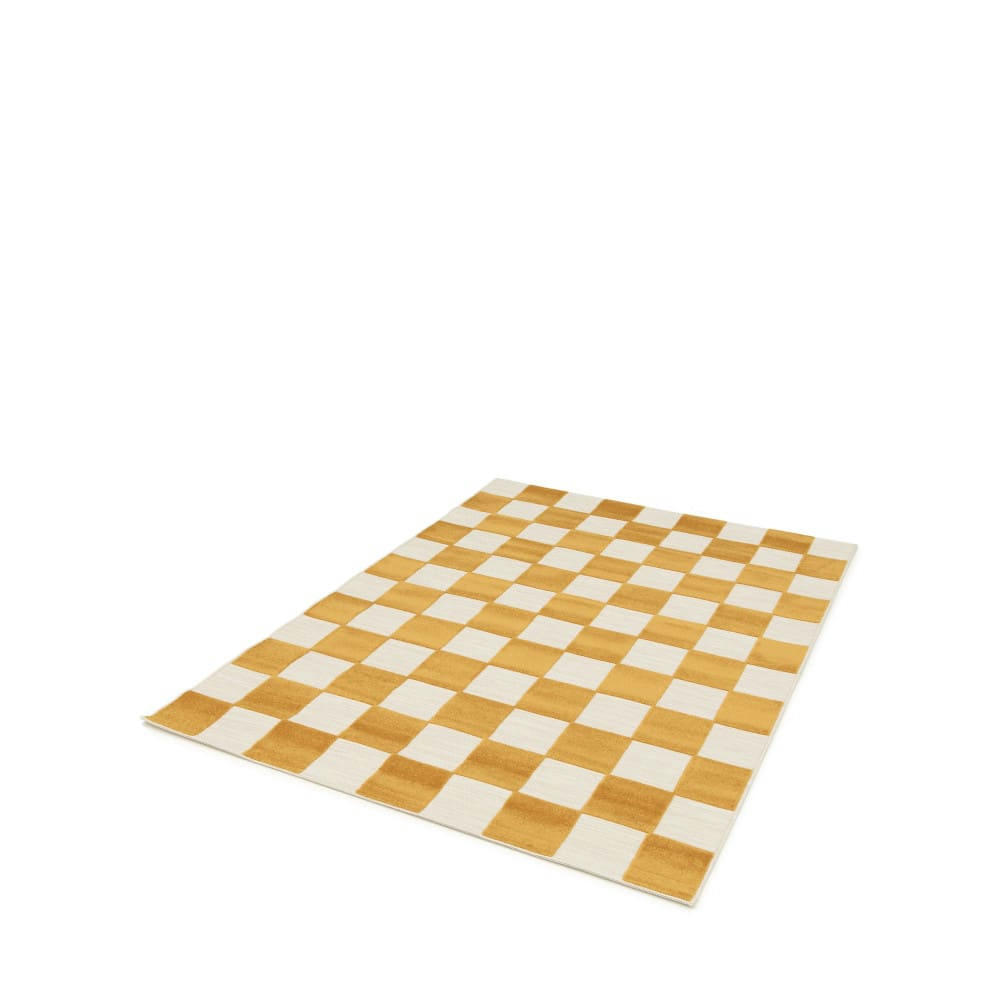 ADDO I - Tapis intérieur et extérieur à motif géométrique jaune moutarde 120x17