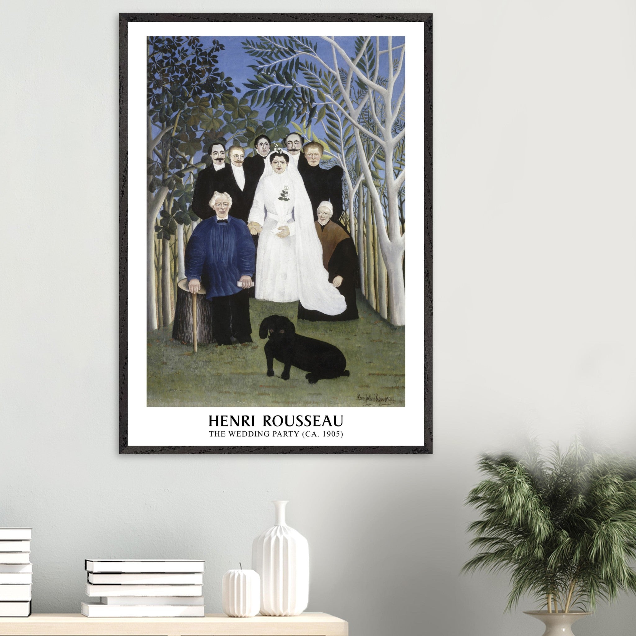Artfulprints Poster Henri Rousseau - The wedding party  - 70x100 cm - Meerkleurig