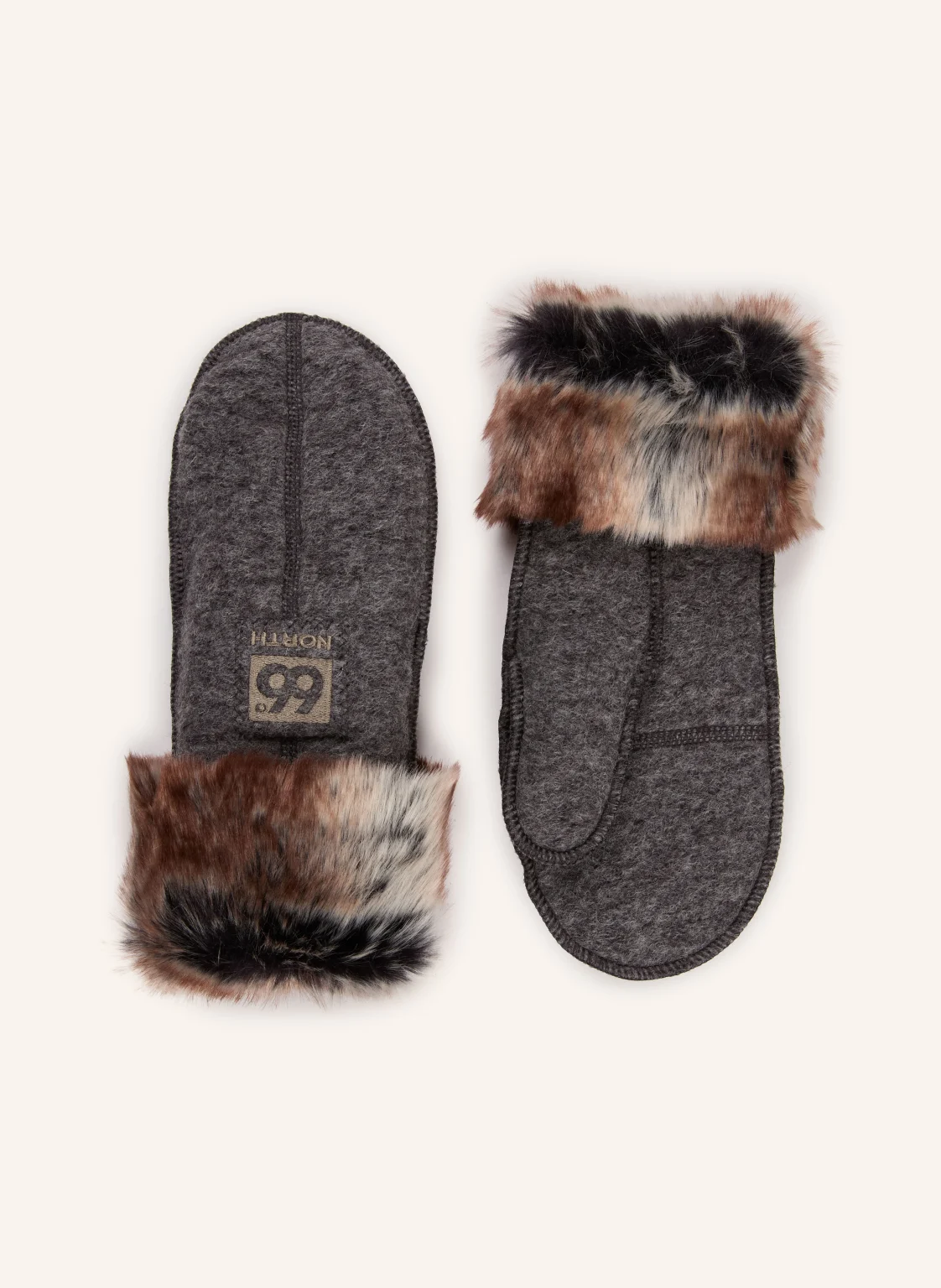 66°NORTH Multisport-Handschuhe KALDI ARCTIC MITTENS mit Kunstpelz
