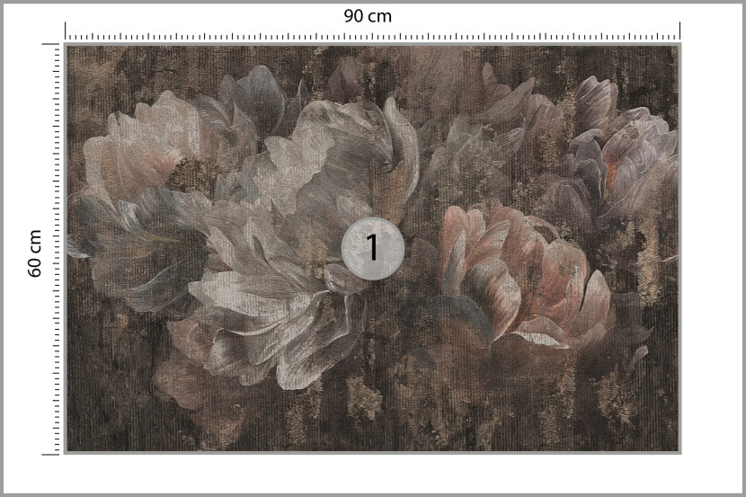 Fototapeta Malowane Abstrakcyjne Peonie 90x60cm
