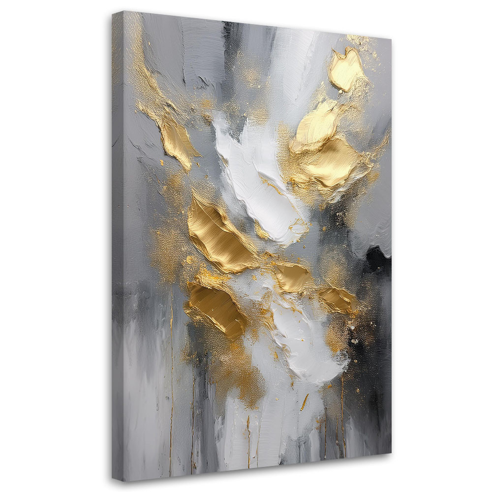 Feeby Obraz na płótnie, Marmur Glamour Tekstura Złoty 40x60
