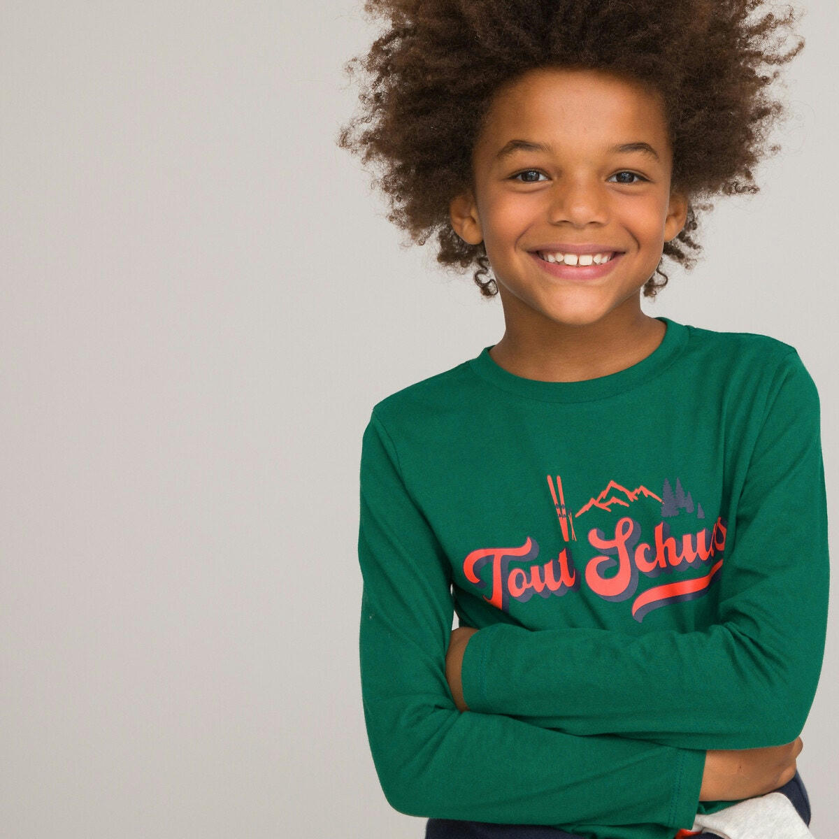 T-shirt manches longues message devant