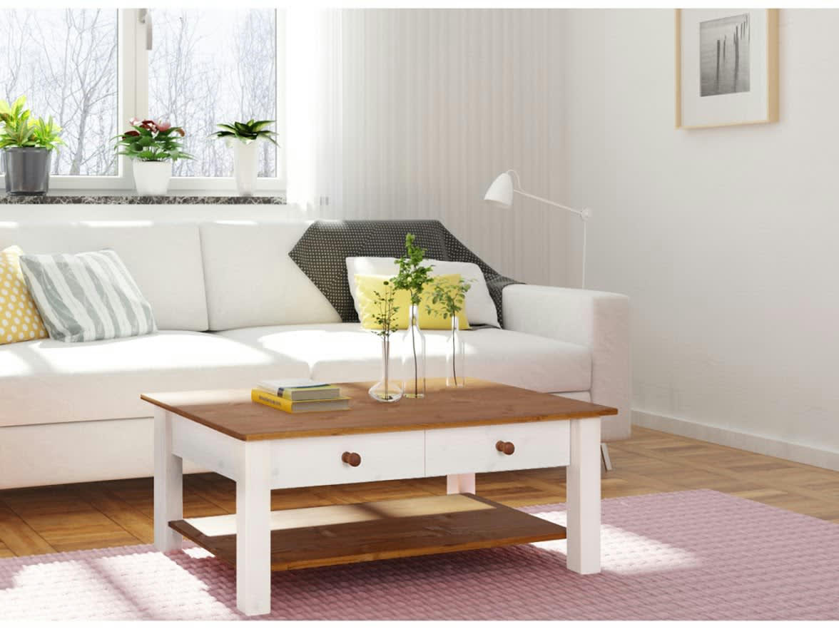 CHICAGO - Table basse en bois de pin massif